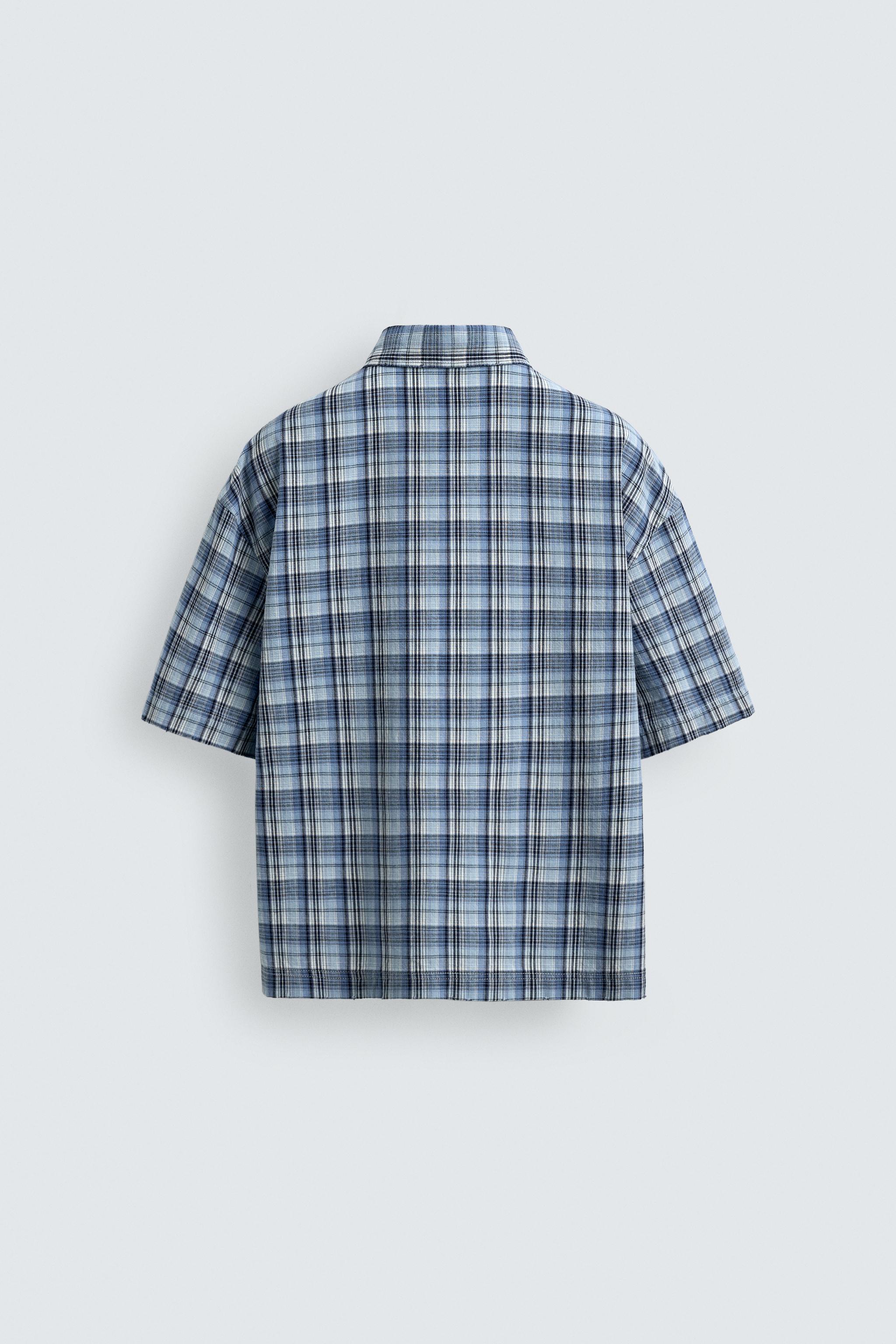 CHEMISE COUPE BOXY À CARREAUX